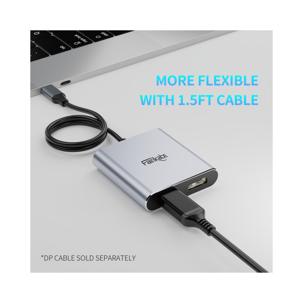 Adaptador USB C a DISPLAYPORT dual USB C A 2 DISPLAYPORT PC MAC IPAD