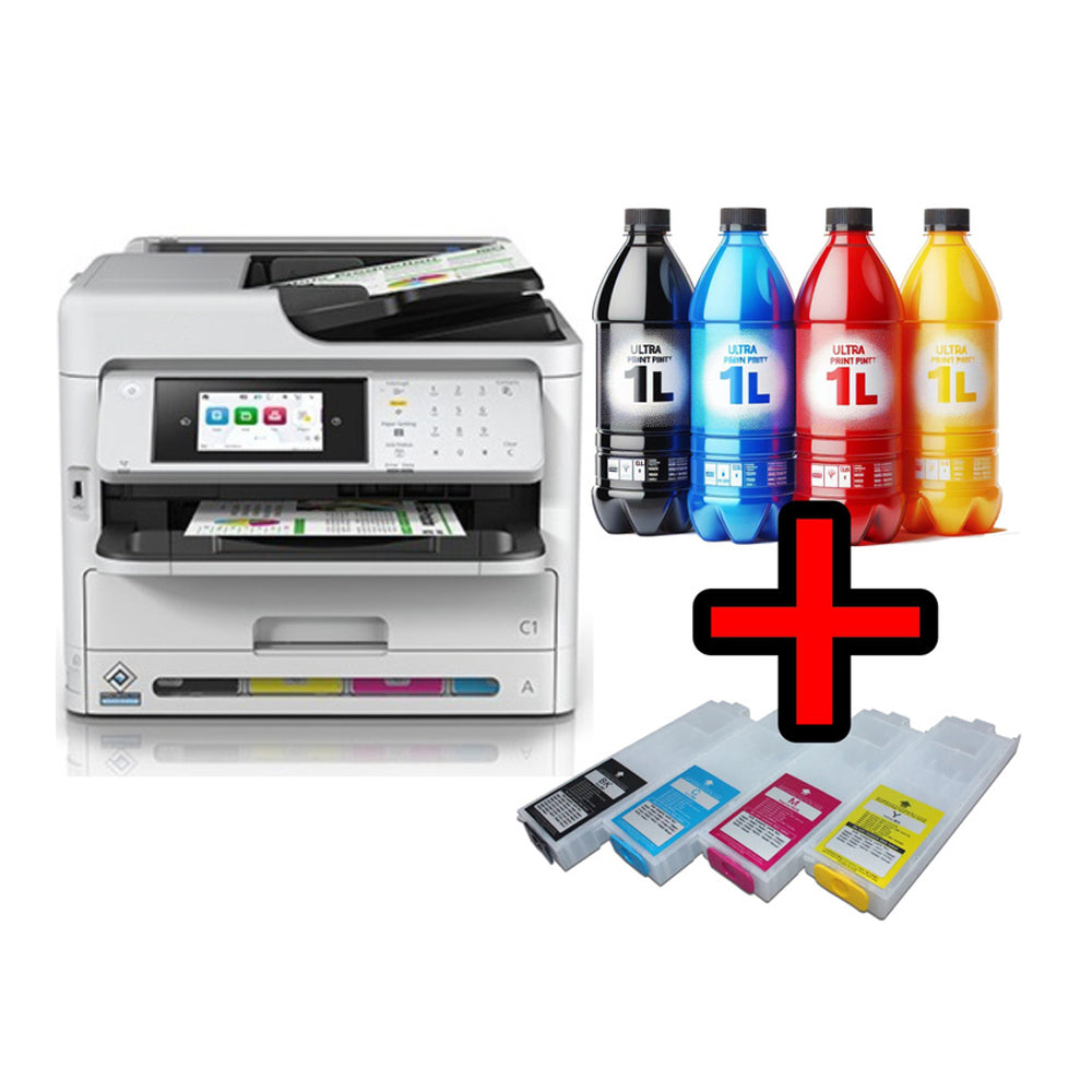 Impresora Epson WorkForce WF-C5810 MULTIFUNCIONAL EPSON C5810 + CARTUCHOS RECARGABLES A4 ADF DUPLEX
