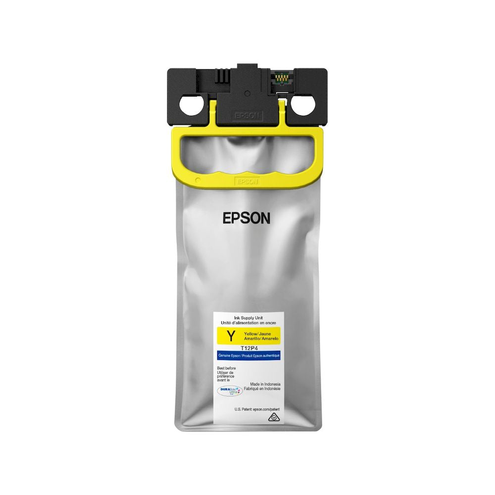 Bolsa de tinta AMARILLA EPSON DURABRITE Ultra T12P ORIGINAL AMARILLO T12P4 CARTUCHO TINTA AMARILLA T12P400 EPSON EM-C800 EP-C800