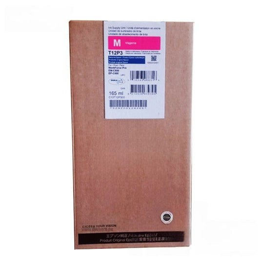 Bolsa de tinta MAGENTA EPSON DURABRITE Ultra T12P ORIGINAL ROJO T12P3 CARTUCHO TINTA ROJA T12P300 EPSON EM-C800 EP-C800