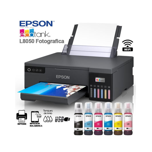Impresora Epson L8050 A4 Sistema Continuo IMPRIME CD DVD PVC