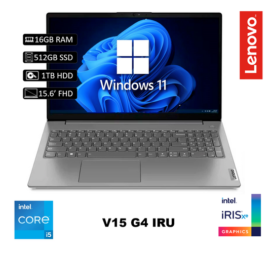 Laptop Lenovo V15 G4 I5 13420H 16gbram 512GB ssd + 1tb hdd WINDOWS 11