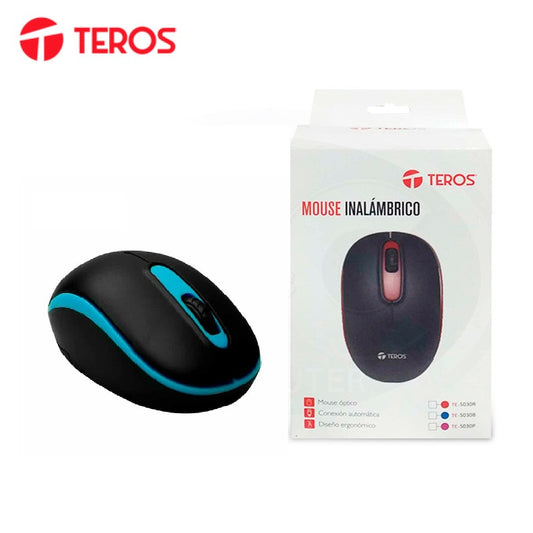 Mouse inalambrico Teros TE-5030B 1000dpi AZUL USB