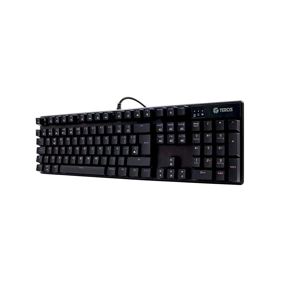 TECLADO GAMER TEROS TE-4068 MECANICO MULTIMEDIA / RETROILUMINACION RGB