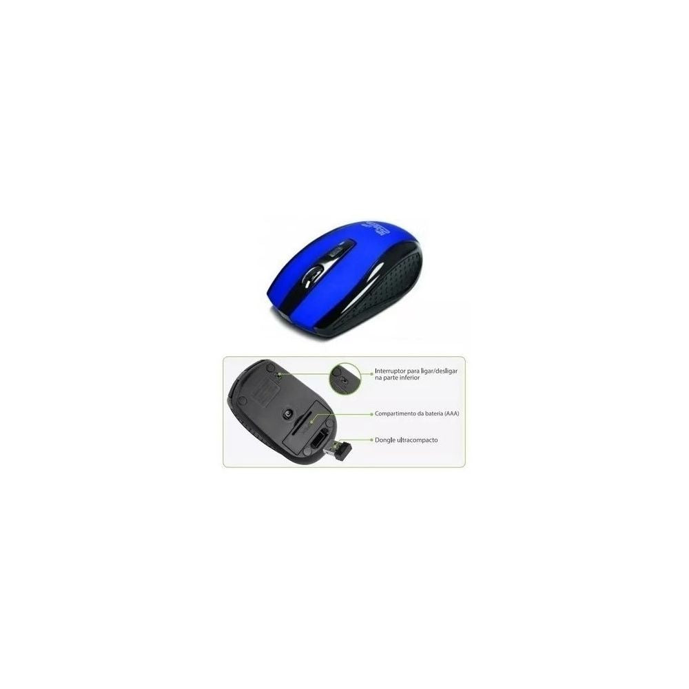 MOUSE INALAMBRICO Klip Xtreme KLEVER WIRELESS AZUL