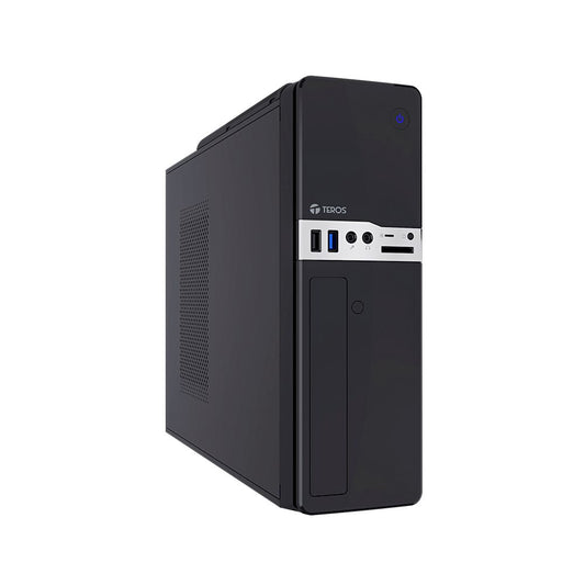 Case TEROS NEGRO SLIM 250W TE-1032S CON FUENTE 250W BAHIAS 2.5"
