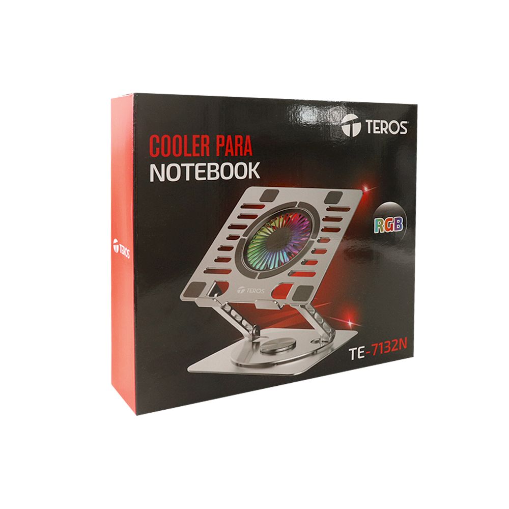 Cooler TEROS TE-7132N RGB PARA PORTÁTILES Y TABLETS DE HASTA 15.6"