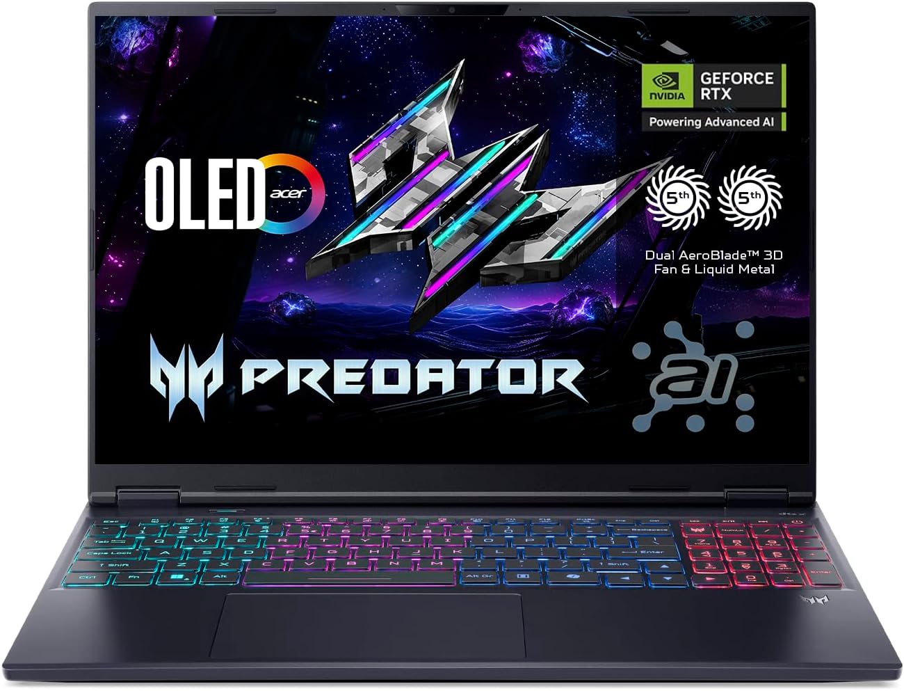 Laptop ACER HELIOS NEO 16S 16' ULTRA9 240H 32GB 1tbSSD V12GB T. ILUMINADO RYX 5070Ti  (NH.U0KAA.001)