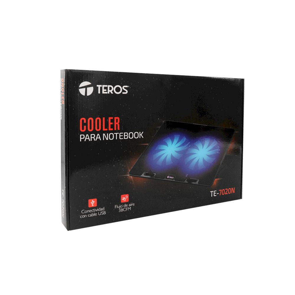 COOLER PARA NOTEBOOK TE-7020N / COMPATIBLES CON NB HASTA 15.6" / 2 FAN DE 12cm