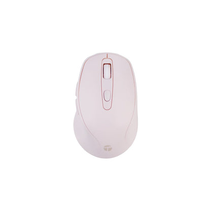 MOUSE INALAMBRICO TEROS TE-1234S USB 2.4GHZ 6 BOTONES ROSA PASTEL