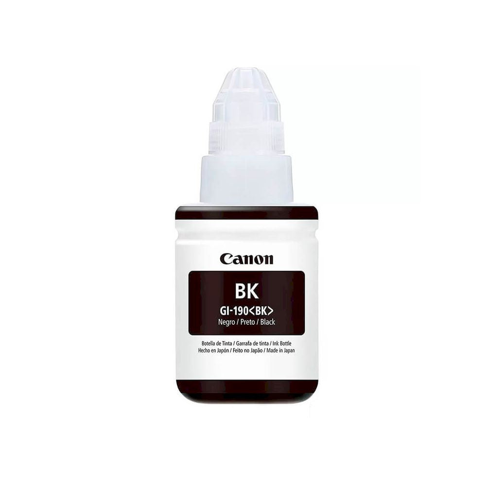 Botella de tinta CANON GI-190 negro NEGRA 70ml ORIGINAL OEM SIN CAJA TINTA IMPRESORA G1100 G2100 G3100 G4100 G1110 G2101 G2110 G2111 G3101 G3102 G3110 G3111 G4102 G4110 G4111