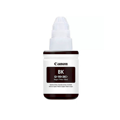 Botella de tinta CANON GI-190 negro NEGRA 70ml ORIGINAL OEM SIN CAJA TINTA IMPRESORA G1100 G2100 G3100 G4100 G1110 G2101 G2110 G2111 G3101 G3102 G3110 G3111 G4102 G4110 G4111