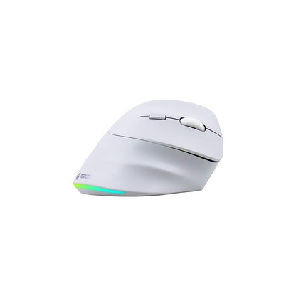 MOUSE TEROS VERTICAL ERGONOMICO TE-1236S BLANCO RGB 6 BOTONES INALAMBRICO BLUETOOTH