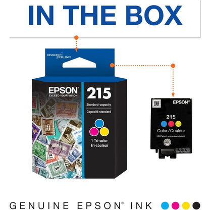 Cartucho Epson 215 T215 T215120-AL COLOR workforce wf-100 TINTA T215 215 T215120