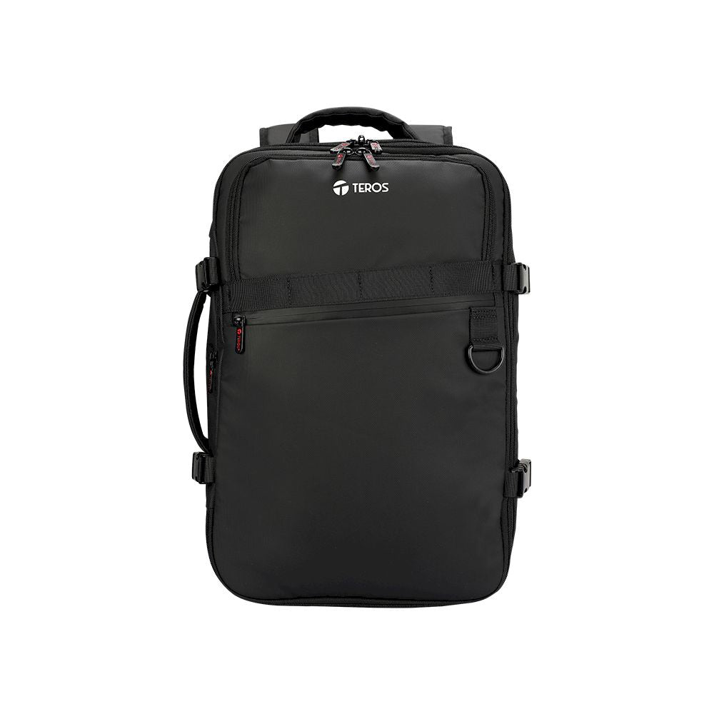 MOCHILA VIAJERA TEROS TE-ACS9025 NEGRO CON CLIP DE SEGURIDAD PORTALAPTOP