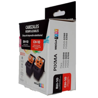 PACK CABEZAL CANON BH-10 NEGRO + CH-10 COLOR CABEZAL CANON G2160 G3160 G2170 G3170 G4170 G5010 G6010 G7010