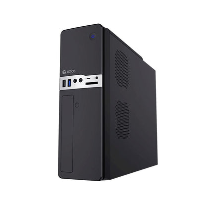 Case TEROS NEGRO SLIM 250W TE-1032S CON FUENTE 250W BAHIAS 2.5"