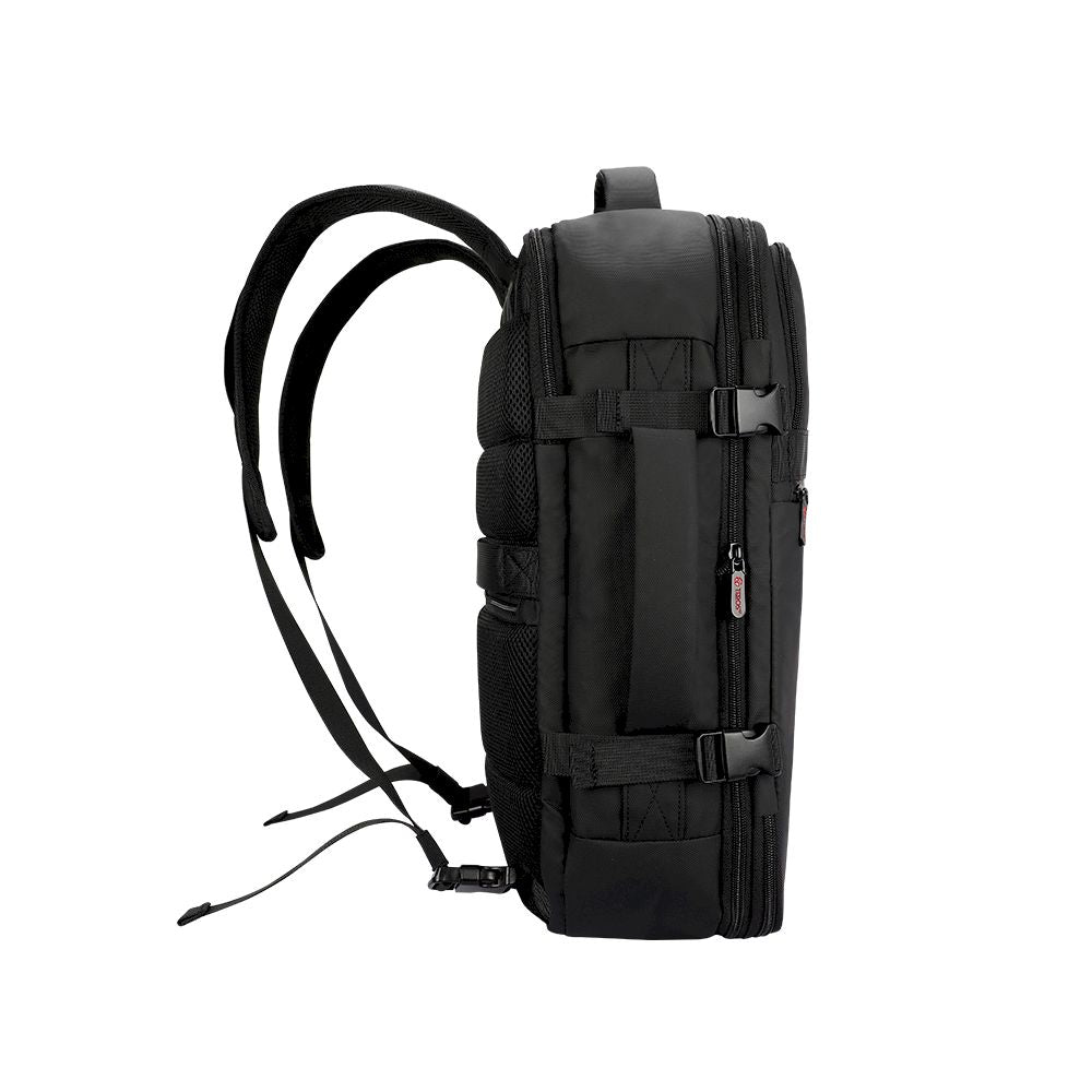 MOCHILA VIAJERA TEROS TE-ACS9025 NEGRO CON CLIP DE SEGURIDAD PORTALAPTOP