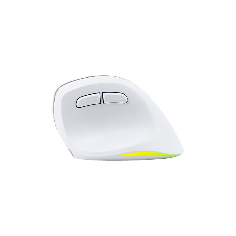 MOUSE TEROS VERTICAL ERGONOMICO TE-1236S BLANCO RGB 6 BOTONES INALAMBRICO BLUETOOTH