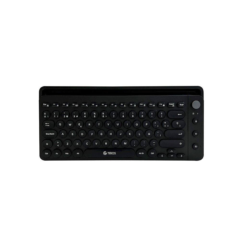 TECLADO INALAMBRICO TE-4064N BLUETOOTH WIRELESS ESPAÑOL CON PERILLA BATERIA RECARGABLE