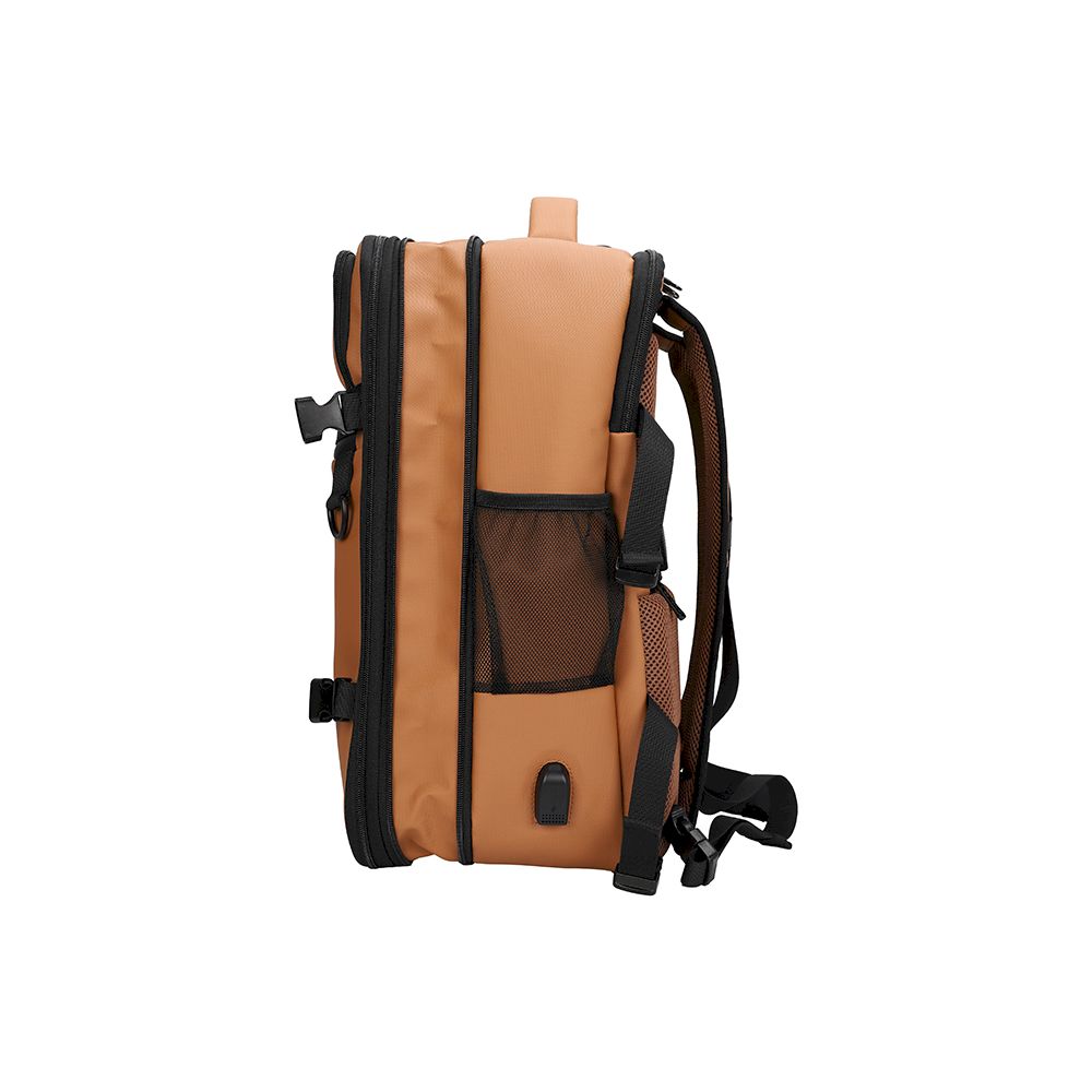 MOCHILA MALETIN PARA VIAJE TEROS TE-9038BW COLOR MARRON 15.6' PORTALAPTOP POLYESTER RESISTENTE AL AGUA