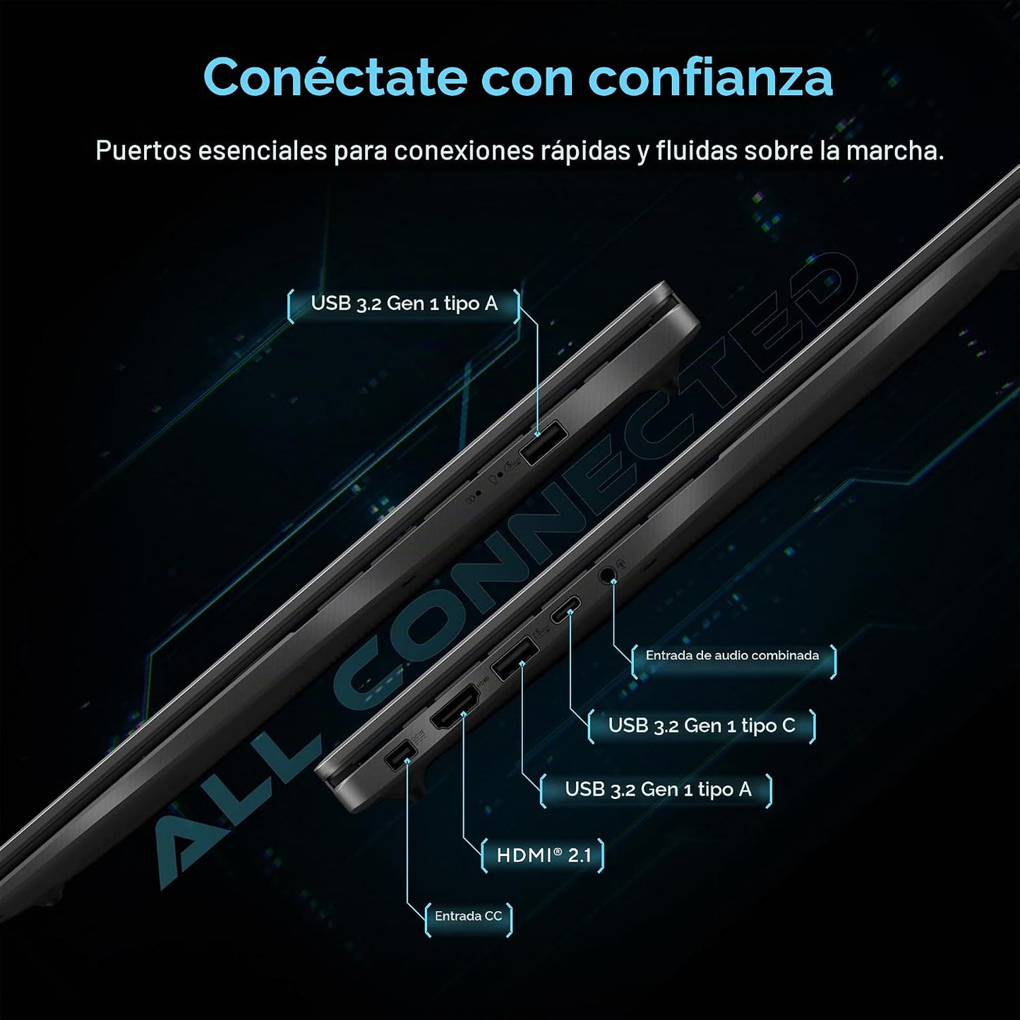 LAPTOP ASUS GAMER V16 V3607VM-DS79 16" 144HZ I7 32GB 1TBSSD VIDEO8GB RTX5060 T.ILUMNADO W11 (V3607VM-DS79)