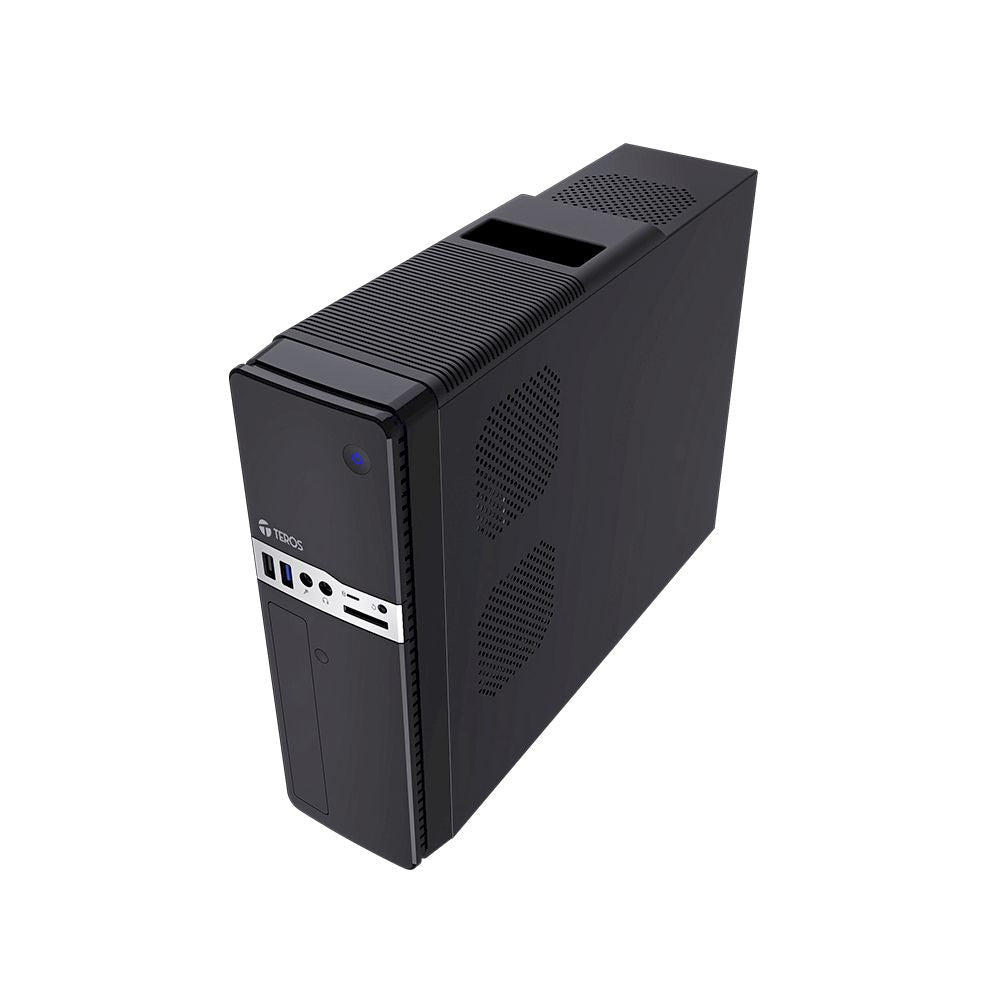 Case TEROS NEGRO SLIM 250W TE-1032S CON FUENTE 250W BAHIAS 2.5"