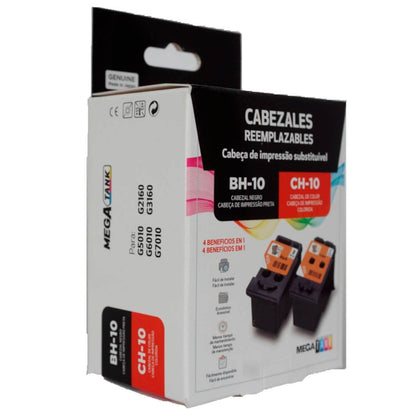 PACK CABEZAL CANON BH-10 NEGRO + CH-10 COLOR CABEZAL CANON G2160 G3160 G2170 G3170 G4170 G5010 G6010 G7010