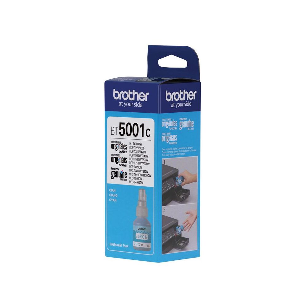 Botella de Tinta BROTHER bt5001C 5001 5001C AZUL CIAN