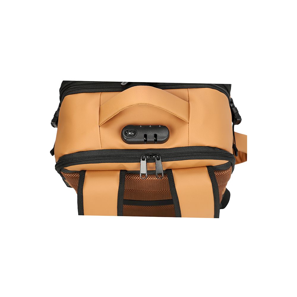 MOCHILA MALETIN PARA VIAJE TEROS TE-9038BW COLOR MARRON 15.6' PORTALAPTOP POLYESTER RESISTENTE AL AGUA