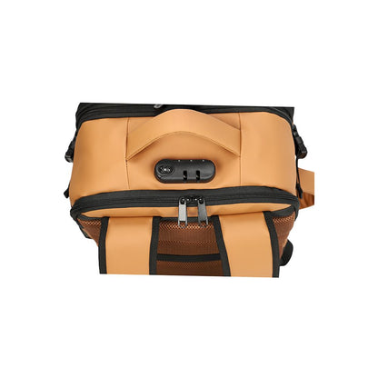 MOCHILA MALETIN PARA VIAJE TEROS TE-9038BW COLOR MARRON 15.6' PORTALAPTOP POLYESTER RESISTENTE AL AGUA