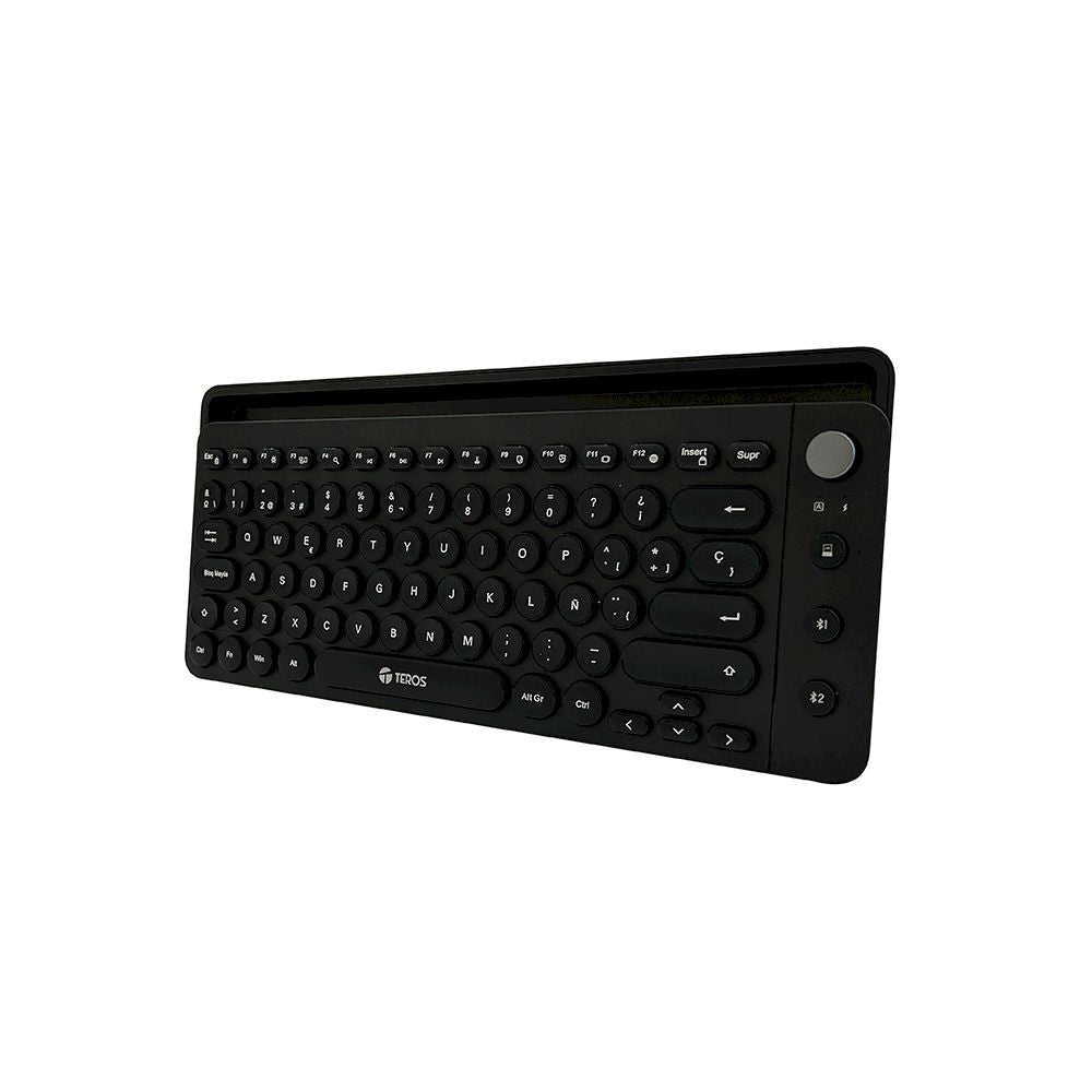 TECLADO INALAMBRICO TE-4064N BLUETOOTH WIRELESS ESPAÑOL CON PERILLA BATERIA RECARGABLE