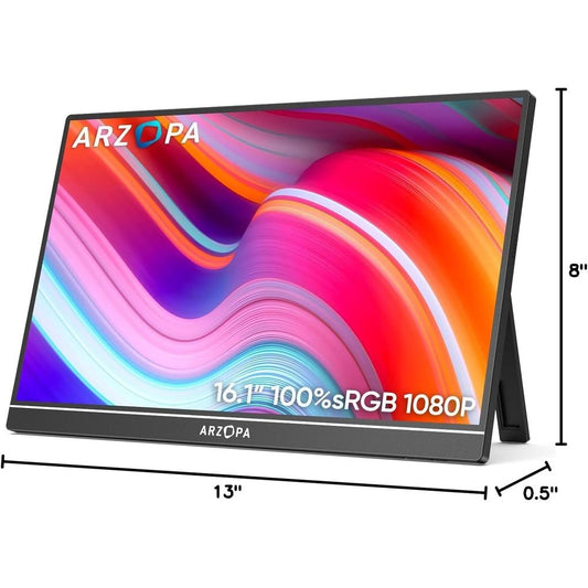 MONITOR PORTÁTIL ARZOPA Z1C 16" IPS Full HD 1080p USB C HDMI Samsung DEX