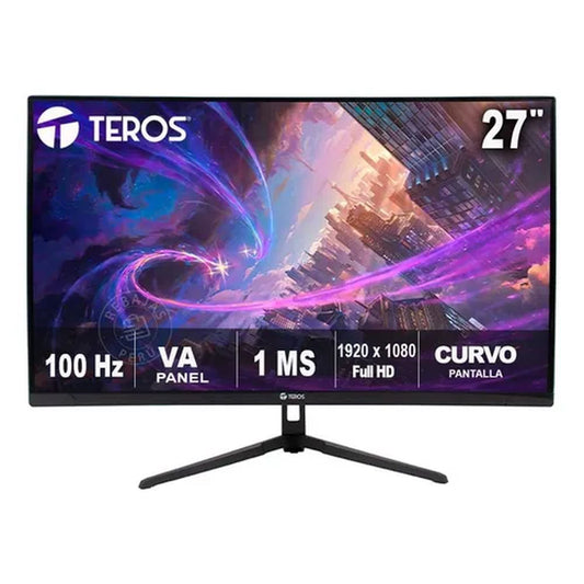 Monitor Teros TE-2732S 27' Curvo 100Hz 1MS FULL HD FREESYNC HDMI DP KENSINGTON LOCK