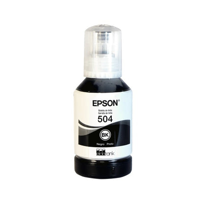 Botella Tinta Epson T504 negra Original Tinta Epson black 504 L4150 L4160 L4260 L6171 L6270 L6191 L14150 T504420-AL