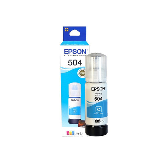 Botella Tinta Epson T504 azul Original Tinta Epson cian cyan 504 L4150 L4160 L4260 L6171 L6270 L6191 L14150 T504220-AL