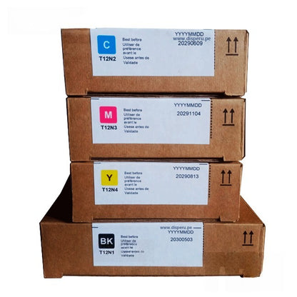 Kit de Bolsas de Tinta Epson T12N Originales para WorkForce Pro EM-C800 – Pack x4 Colores DURABrite Ultra | Distribuidor Oficial Epson Perú