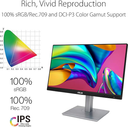 MONITOR ASUS PROART PA247CV 24" IPS FHD SRGB 100% USB PARLANTE PIVOTE GIRO