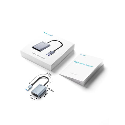 ADAPTADOR VIDEO LEMORELE USB A HDMI WINDOWS MAC EXTENDED MODE MIRROR MODE