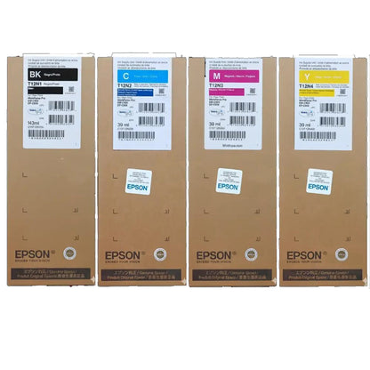 Kit de Bolsas de Tinta Epson T12N Originales para WorkForce Pro EM-C800 – Pack x4 Colores DURABrite Ultra | Distribuidor Oficial Epson Perú