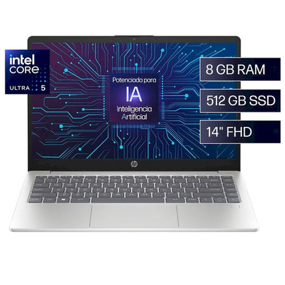LAPTOP HP 14-EP1002LA 14' FULL HD ULTRA 5 125H 8GB 512GB SSD LECTOR DE HUELLAS