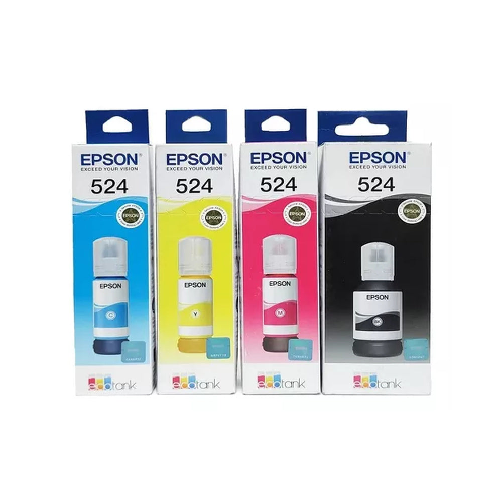 Kit Tinta Epson T524 original negro cian magenta amarillo