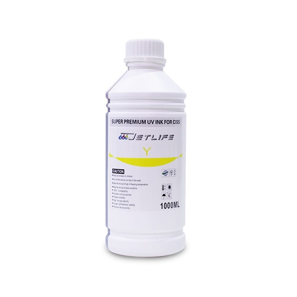 Tinta Amarilla 1L Super Premium UV pigmentadas Jetlife PARA IMPRESORAS DE SERIE L
