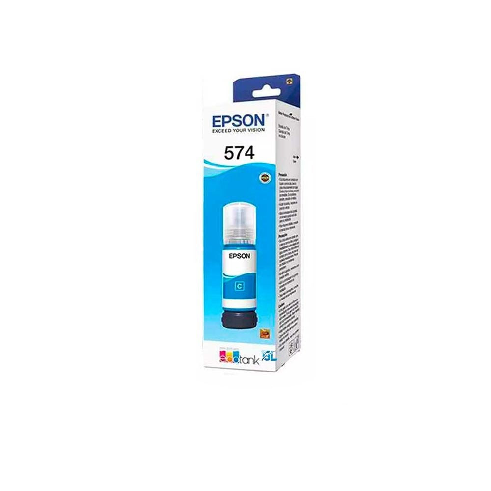 Tinta Epson NEGRO CIAN T574 574 T574220-AL EcoTank L8050 L18050