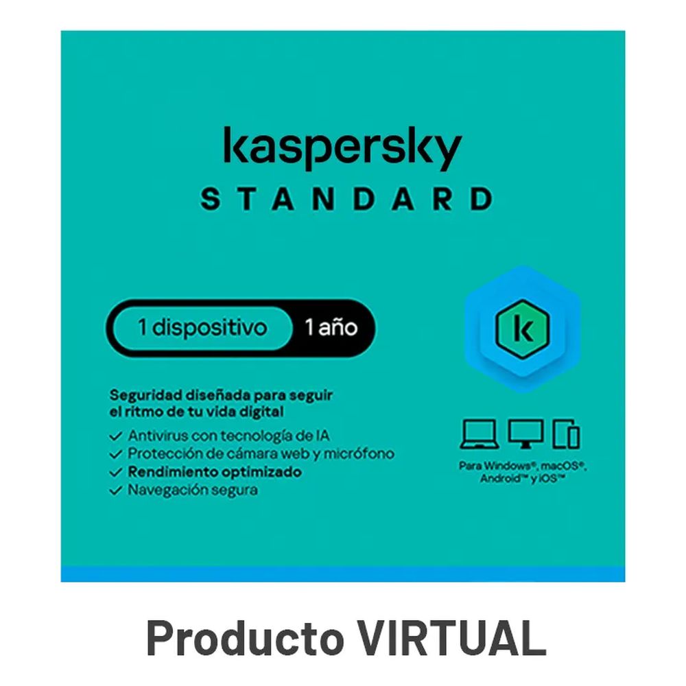 ANTIVIRUS KASPERSKY STANDART SEGURIDAD RENDIMIENTO PRIVACIDAD