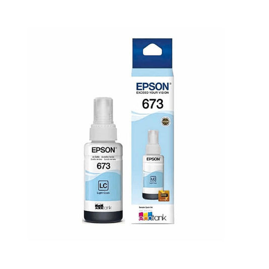 Botella Tinta Epson AZUL CLARO 673 T673 Ecotank L800 L1800