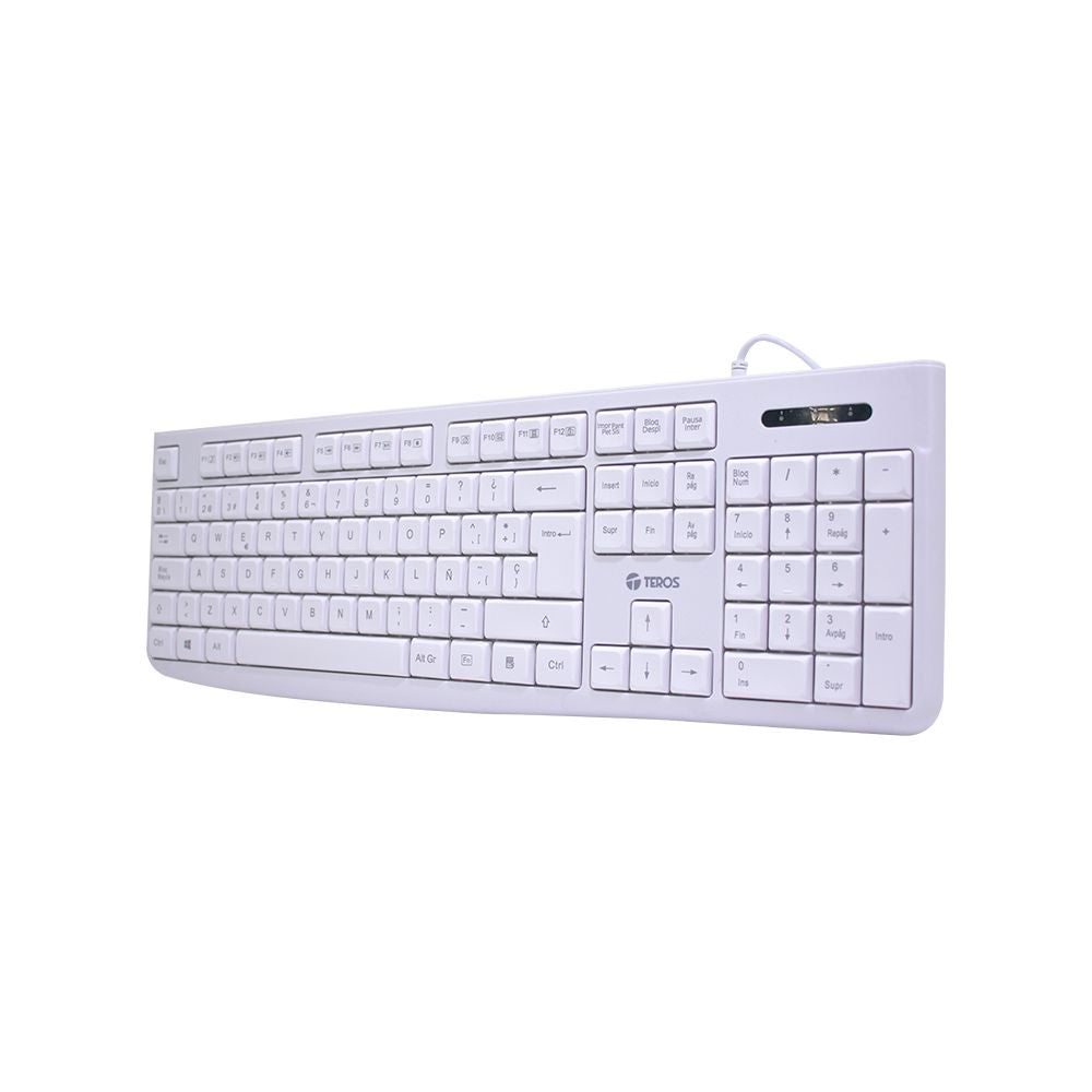 TECLADO MULTIMEDIA TE-4069S MULTIMEDIA USB 2.0 BLANCO NUMERICO