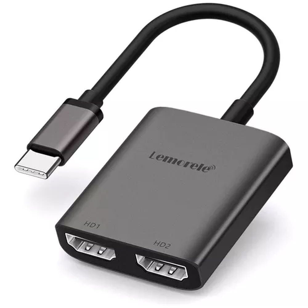 ADAPTADOR DE VIDEO LEMORELE USB-C A 2 HDMI