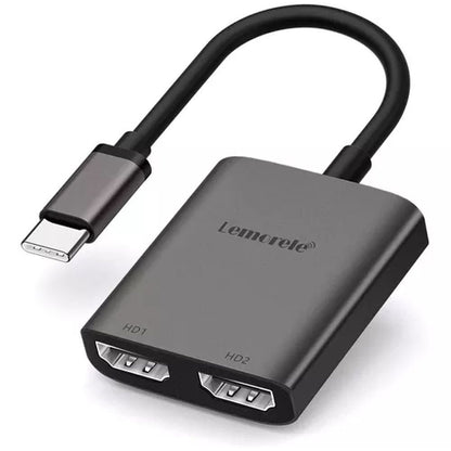 ADAPTADOR DE VIDEO LEMORELE USB-C A 2 HDMI