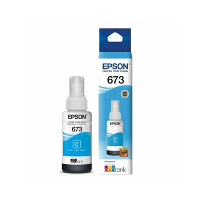 Tinta Epson 673 T673 70ml L800 L805 L810 L1800 L850 Color Cyan